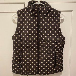 NWT LOFT Polka Dot Puffer Vest - Size XS